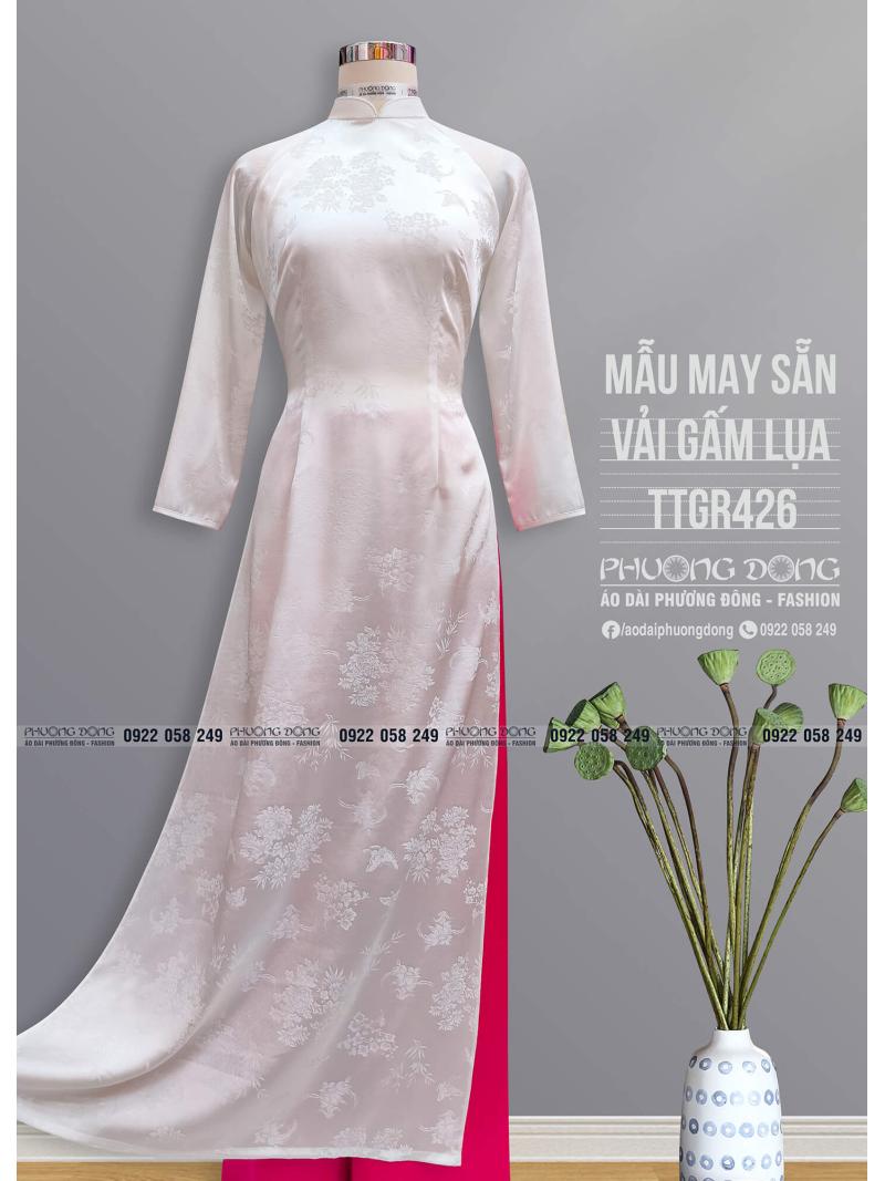 Áo Dài Truyền Thống Gấm Lụa TTGR426